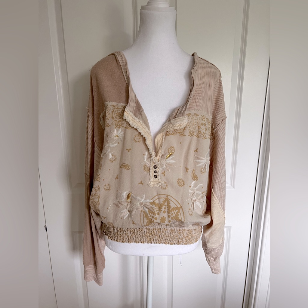 Free People Patchwork Pullover